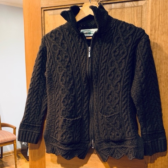 Aran Crafts Sweaters - ARAN CRAFTS 100% Merino Wool Full Zip Sweater